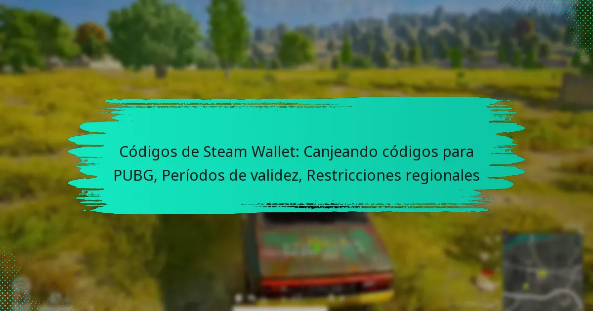 Códigos de Steam Wallet: Canjeando códigos para PUBG, Períodos de validez, Restricciones regionales